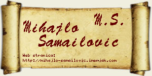 Mihajlo Samailović vizit kartica